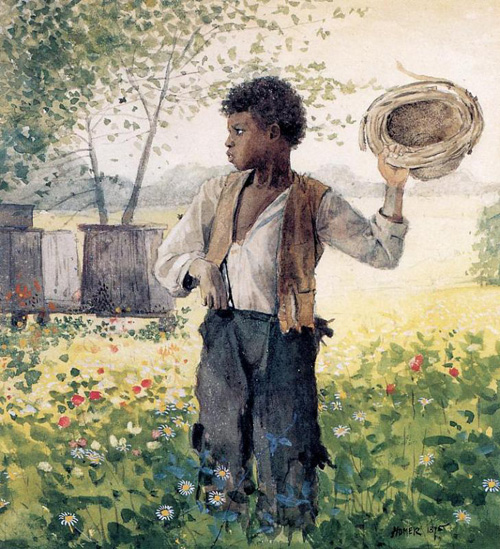 (image for) Handmade oil painting Copy paintings of famous artists Winslow Homer's paintings The Busy Bee - Click Image to Close
